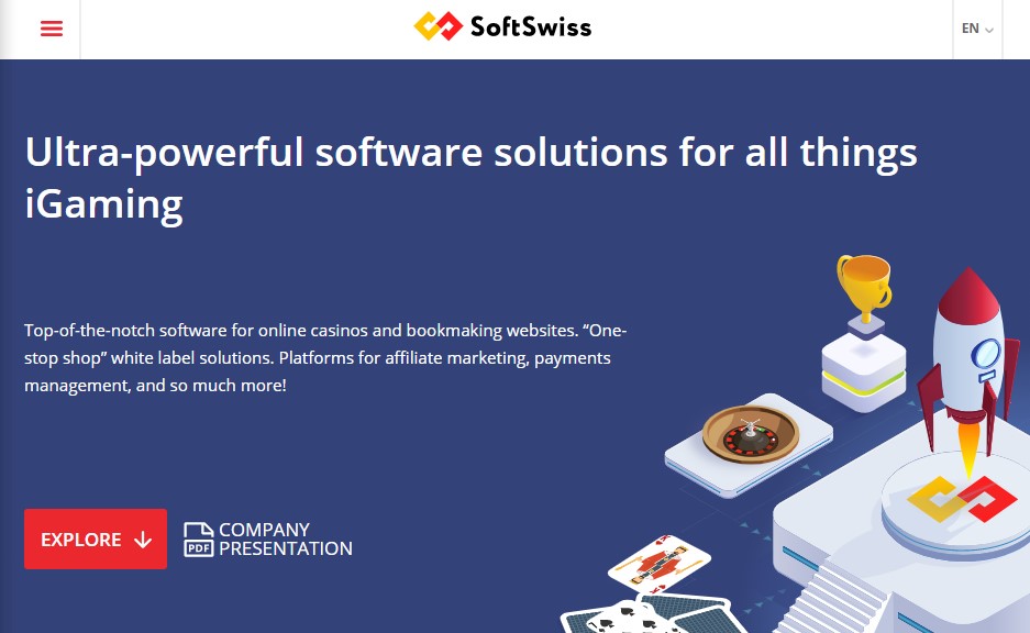 SoftSwiss Software Landing Page